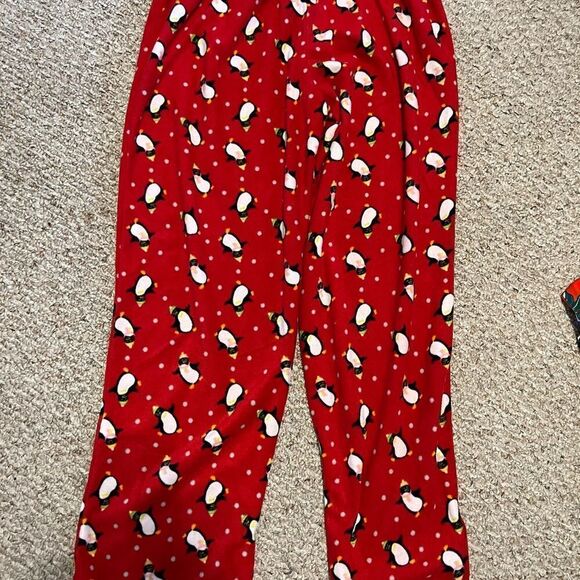 Rene Rofe Winter Penguin Fleece Pajama
Bottoms Red, XL - Picture 7 of 10